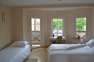 Sypialnia apartamentu 3–5 osób w Rowach